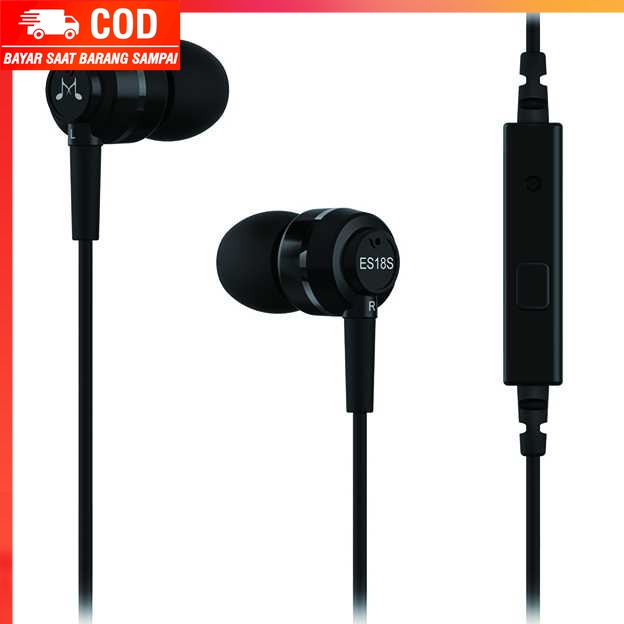 (100% BARANG ORI) SoundMAGIC Earphones In-ear Sound Isolating Powerful Bass Mic - ES18S