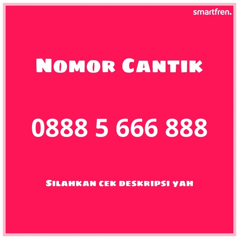 Esim Nomor Cantik Smartfren (sudah termasuk paket unlimited)
