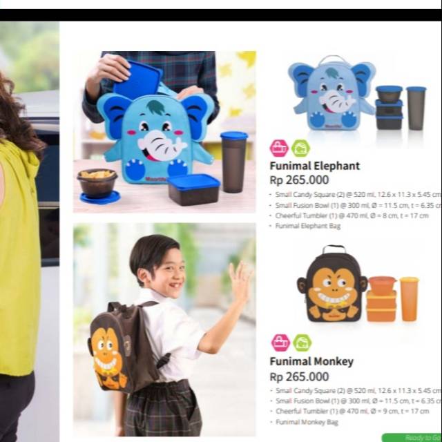 1 paket tas , tempat makan , mangkok dan tempat minum