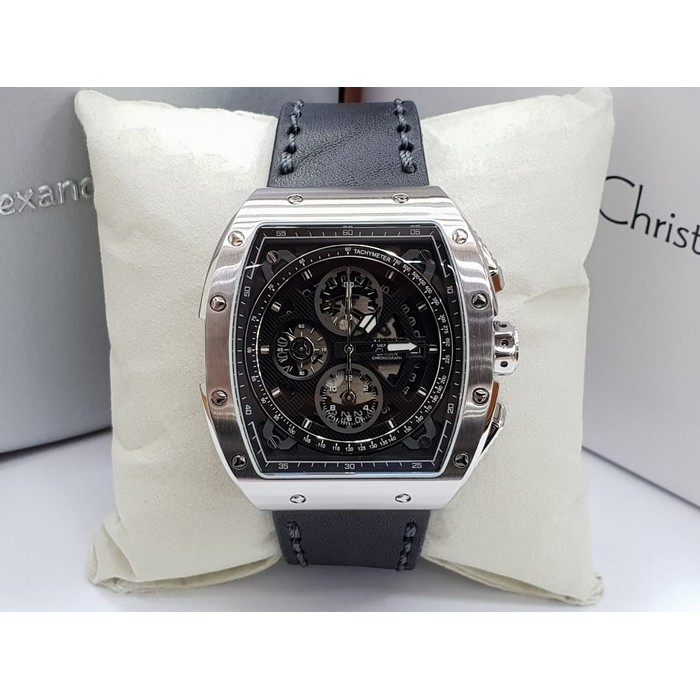 Jam Tangan Pria Alexandre Christie AC 6411MC HITAM SILVER HITAM