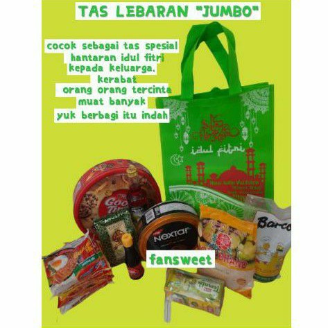 Tas Spunbond Goodie Bag Sembako Parsel Lebaran JUMBO 30X15X40 TAS PARCEL LEBARAN IDUL FITRI