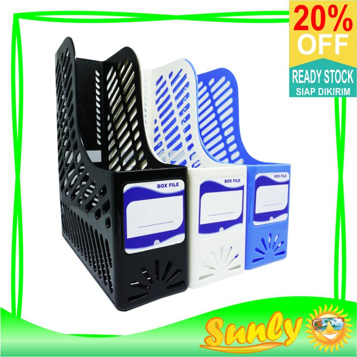☀ Sunly ☀ PA060 Box File Premium Tebal Bahan Plastik PVC Tebal  Kotak Penyimpanan Dokumen BoxFile Folder Peralatan Kantoran Import Grosir Murah