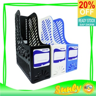 ☀ Sunly ☀ A170 Box File Premium Tebal Bahan Plastik PVC Tebal  Kotak Penyimpanan Dokumen BoxFile Folder Peralatan Kantoran Import Grosir Murah