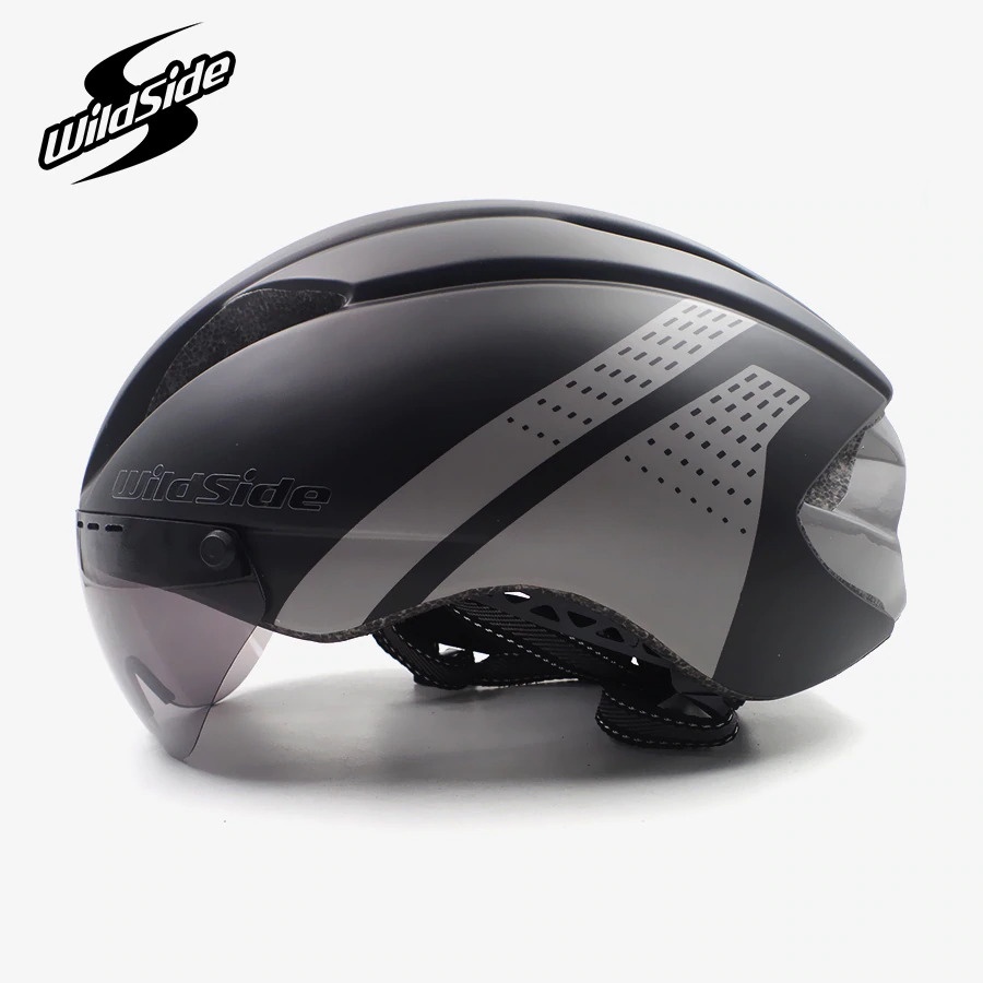 YOHOO-BIKE Helm Sepeda Cycling Bike Helmet Visor Removable Lens - TT-32 - Black/Red