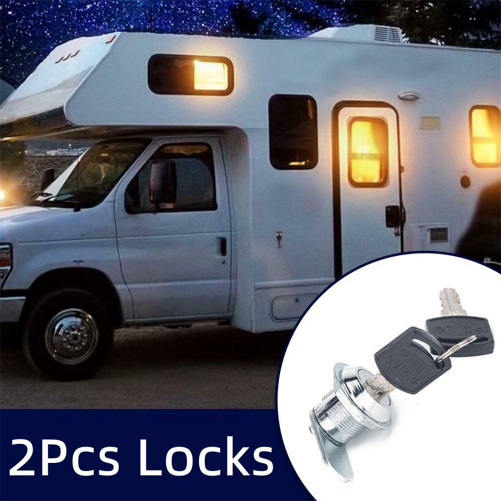 Populer 2Pcs Kunci Kompartemen Luar 2 Pcs Alat Mobil Exterior Interior Truck Toolbox Motorhome Cylinder lock