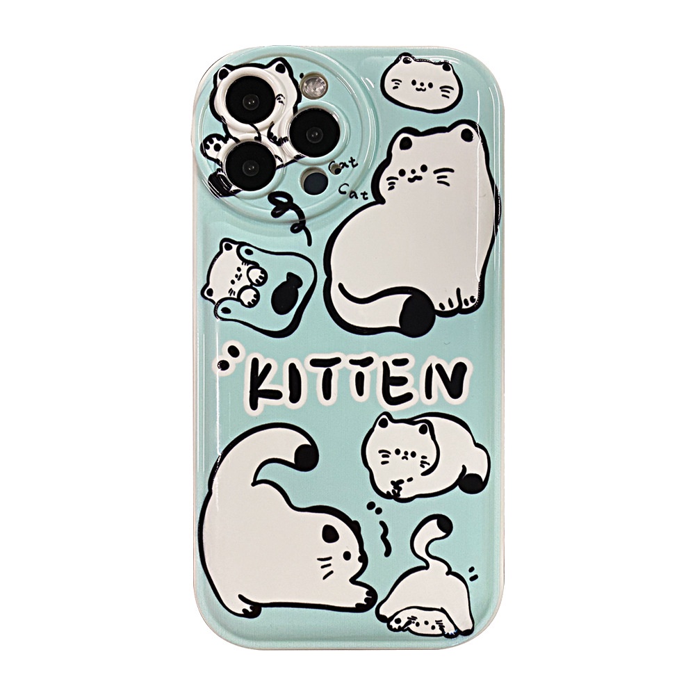 Case Pelindung Motif Kucing Bahan TPU Untuk iPhone 11 13pro 13prm 12 7Plus xs 8Plus XR 7 8 XR 11pro xs Max 12Pro Max