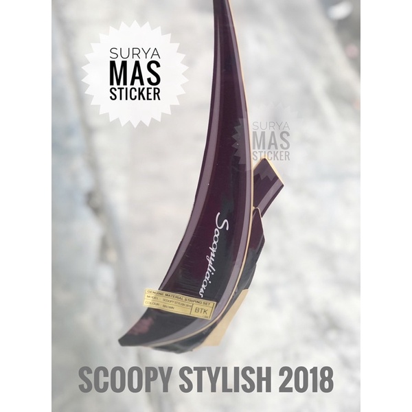 striping scoopy stylish 2018 stiker lis bodi motor honda scoopy