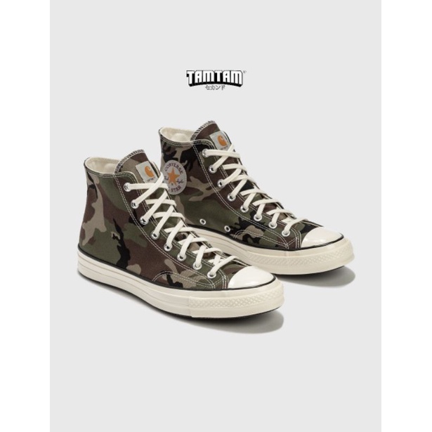 CONVERSE CHUCK 70s X CARHARTT WIP CAMO OLIVE HIGH