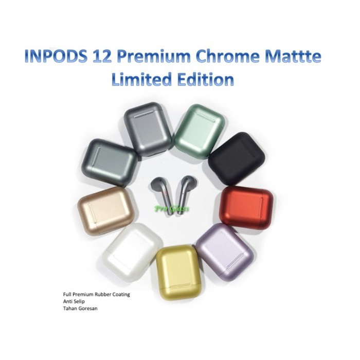 INPODS 12 i12 Macaron MATTE CHROME TWS Headset Bluetooth Earphone V5.0