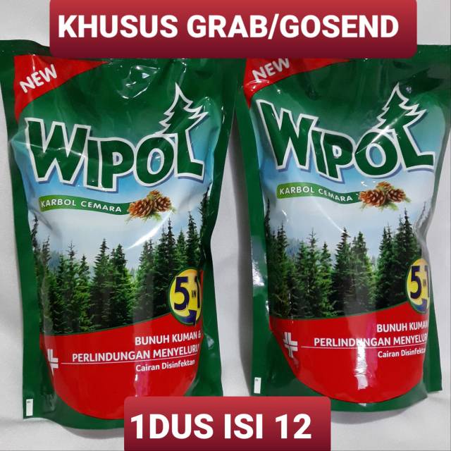Wipol 780ml 1 Dus 12 pcs Khusus Grab Sameday