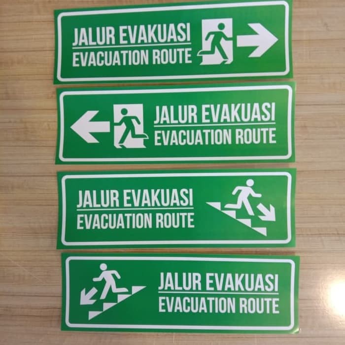 

SIGN AKRILIK K3 RAMBU SAFETY JALUR EVAKUASI 10X30CM. harga satuan