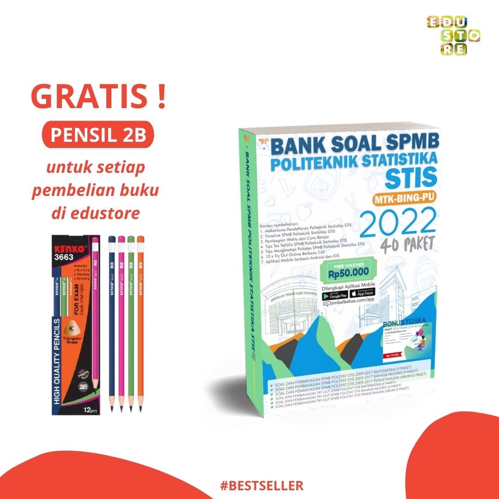 Jual Buku Stis 2022 - Bebas Bank Soal SPMB Politeknik Statistika STIS ...