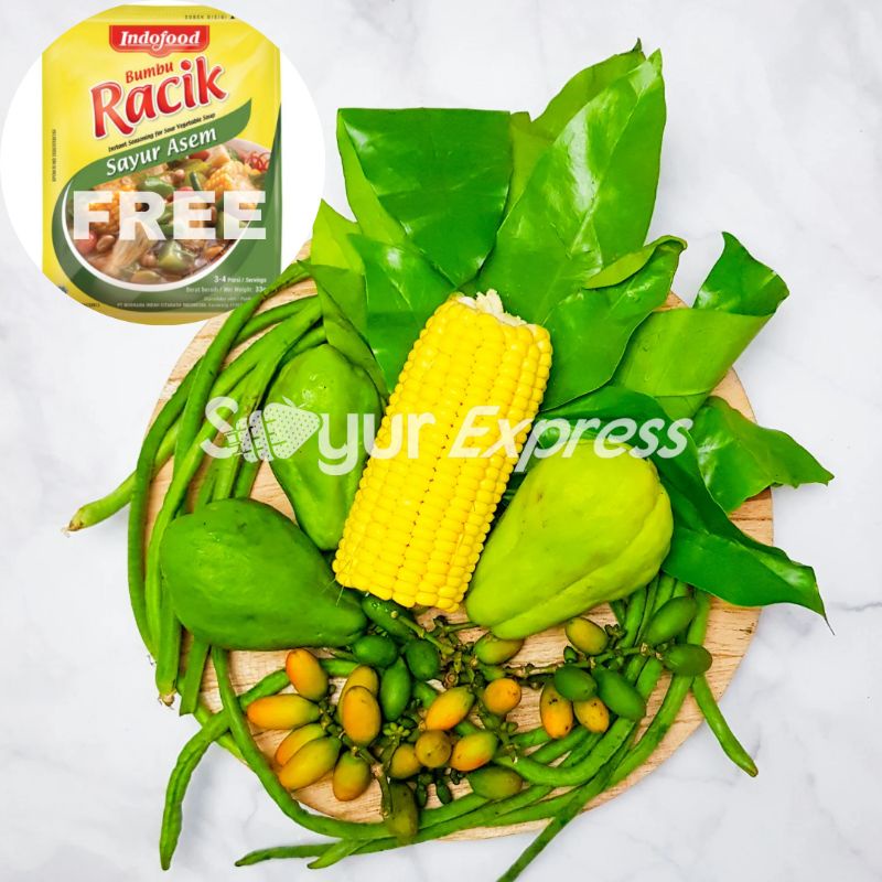 KIRIM INSTAN Paketan Sayur Asem 500gr BONUS Racik Sayur Asem