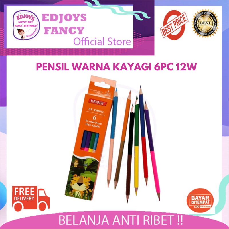 

Kayagi pensil warna animal 6 PC 12 warna CP0612