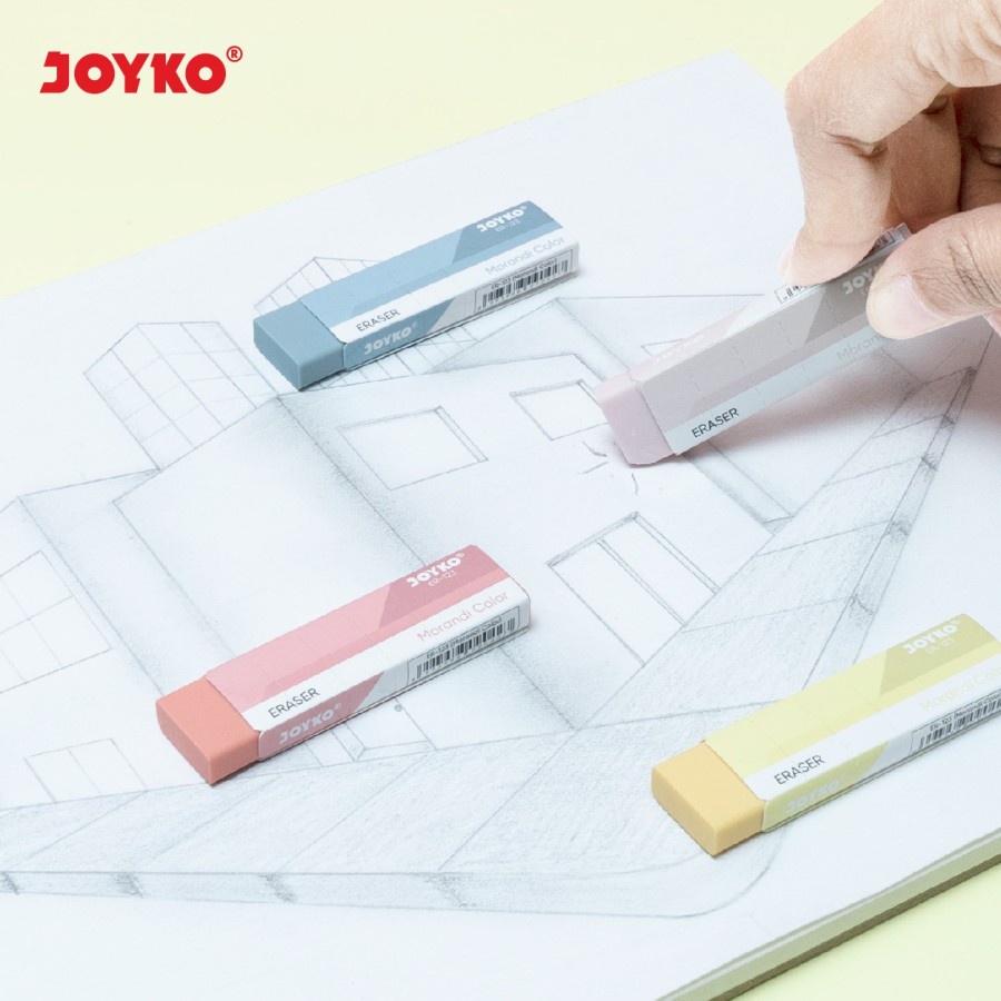 

PENGHAPUS PENSIL JOYKO ER-123 MORANDI COLOR | ERASER | SETIP KARET WARNA