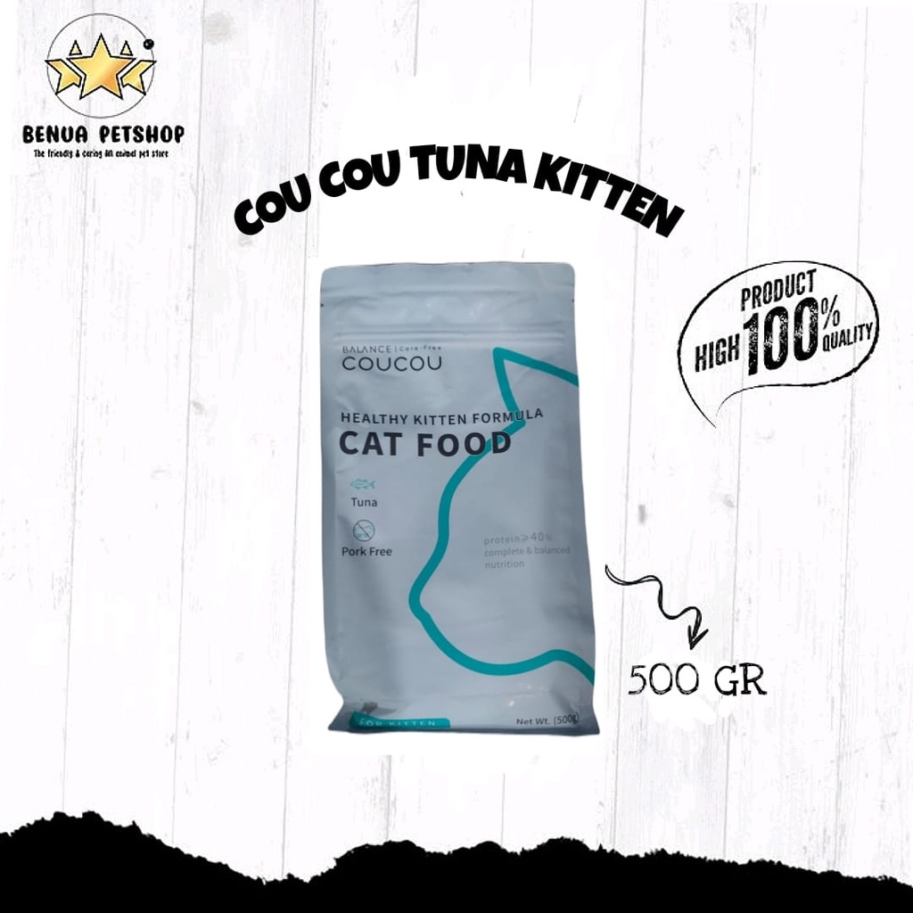 MAKANAN KUCING COU COU DRY FOOD PREMIUM - 500 GR