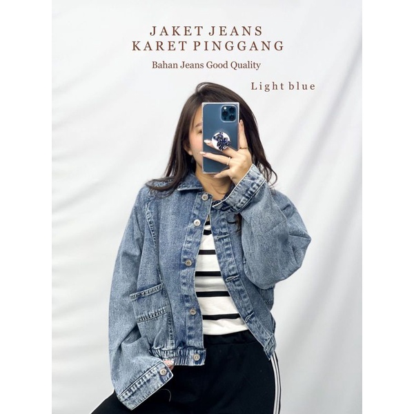 Jaket Jeans  Jaket Jeans Karet Pinggang Premium Jaket Jeans Import Good Quality Women Jeans Jaket Fashion Import