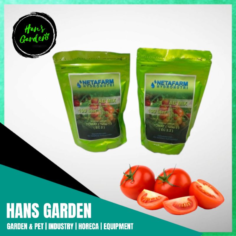 Paket nutrisi AB mix hidoponik 1 liter khusus tomat tahap 1 dan 2