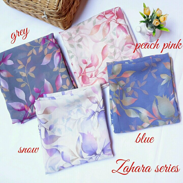 HIJAB ZAHARA/HIJAB SEGIEMPAT/JILBAB SEGI EMPAT/KERUDUNG SEGI4/SQUARE MOTIF ABSTRAK/POLYCOTTON