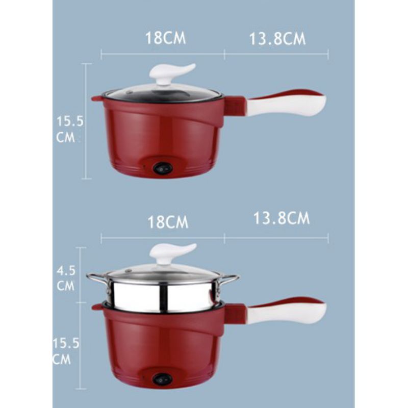 Multifungsi electric fry pan / Panci Listrik lapisan keramik 18cm