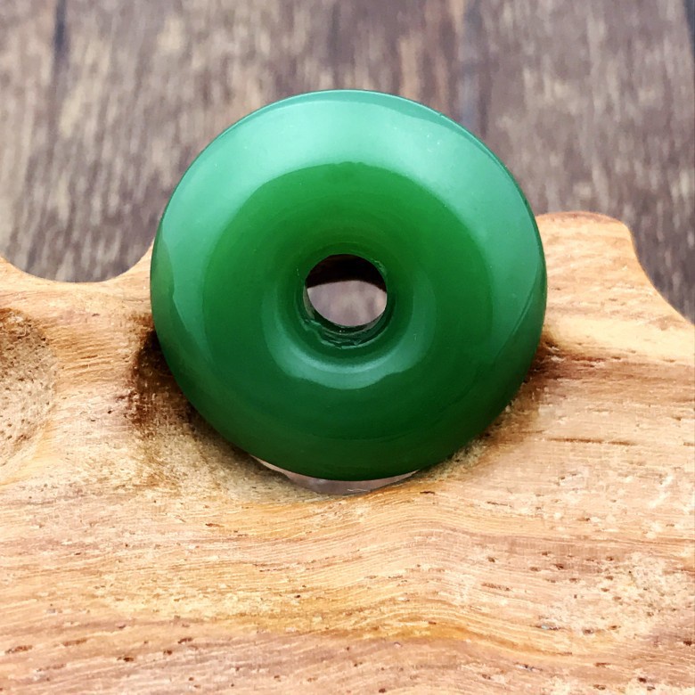Hetian Green Jade Safe Clasp Pendant Necklace