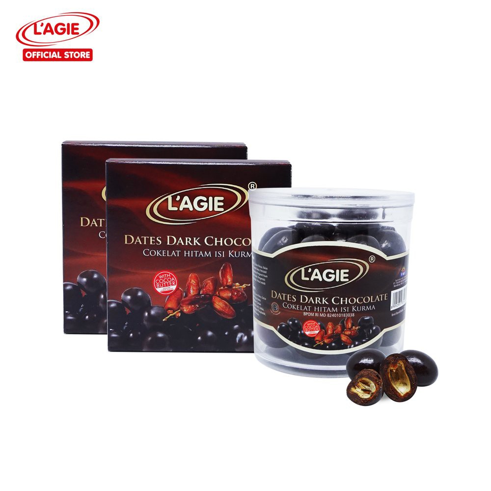 

LAGIE Dates Dark Chocolate Isi Kurma REAL CHOC with COCOA BUTTER isi 2 pack Bagus
