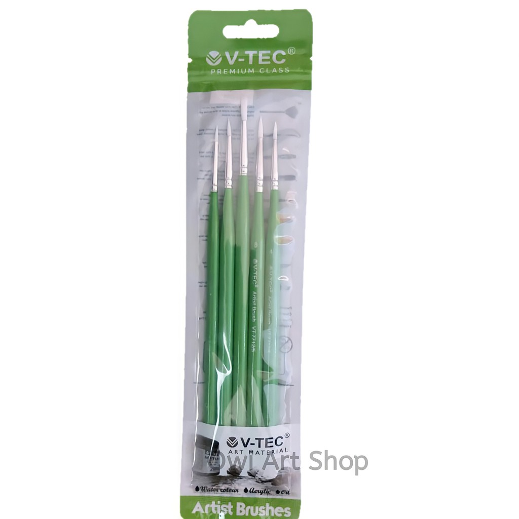 

Kuas V-TEC VT 7712/5 - Set 5pcs - Detail Brush