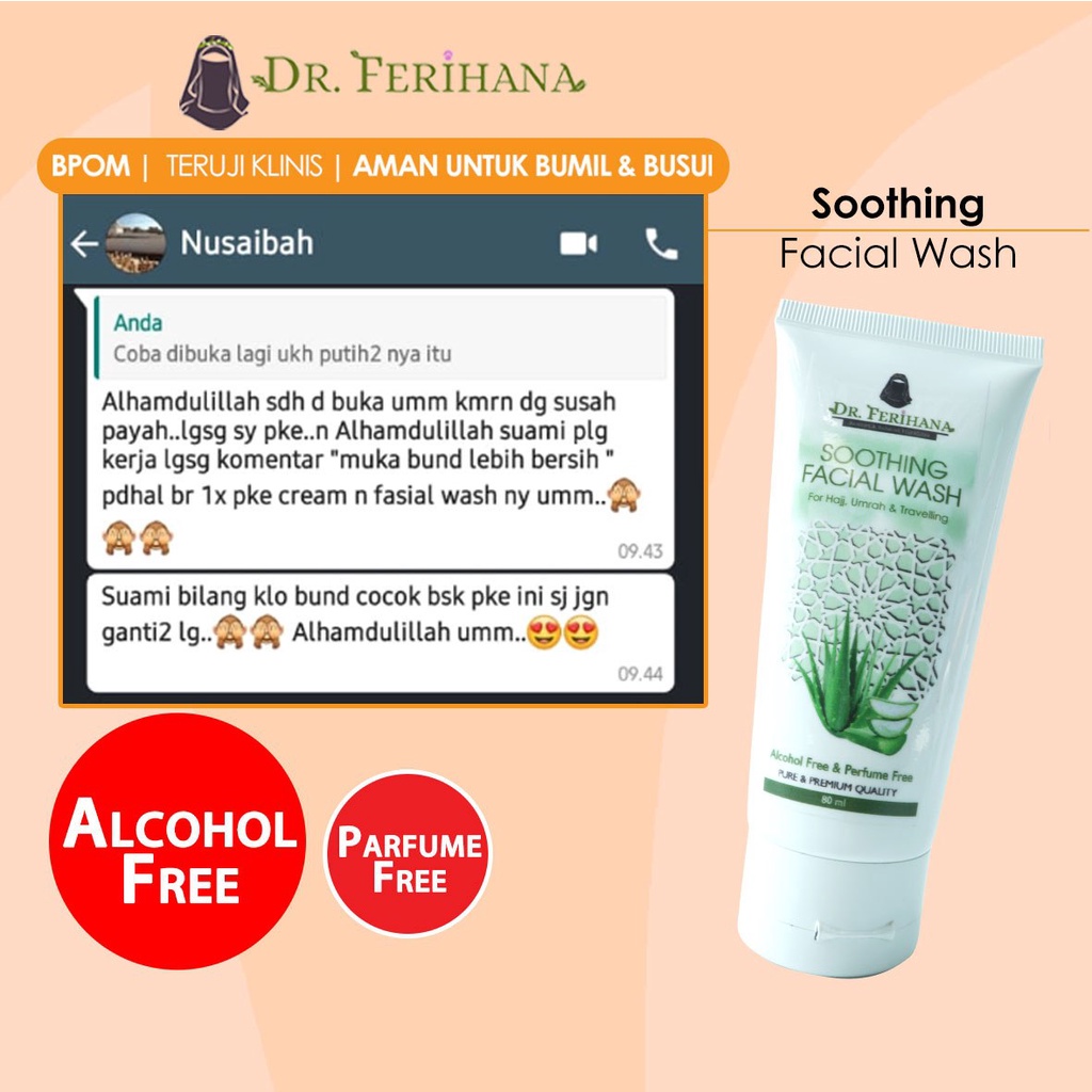 SOOTHING FACIAL WASH FOR HAJJ, UMRAH &amp; TRAVELING DR. FERIHANA SKINCARE