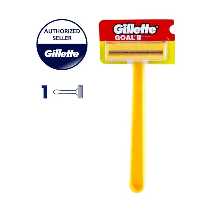 Gillette Alat Cukur Goal II/ Pisau Cukur Goal II Kuning