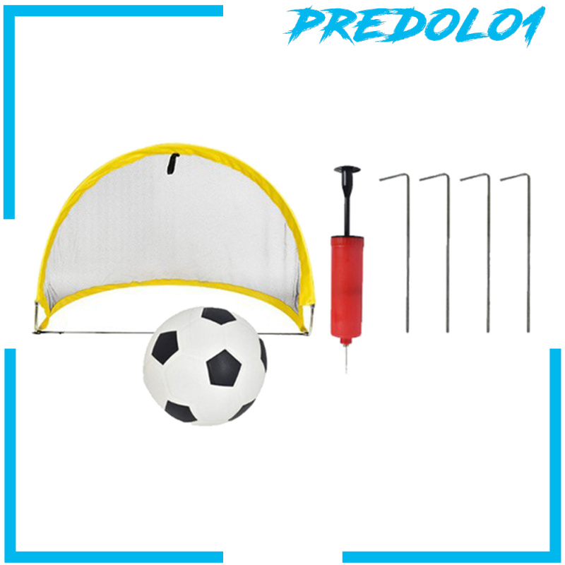 [PREDOLO1]Pop-up Soccer Goal Premium Foldable Durable Yellow Portable Goals Nets