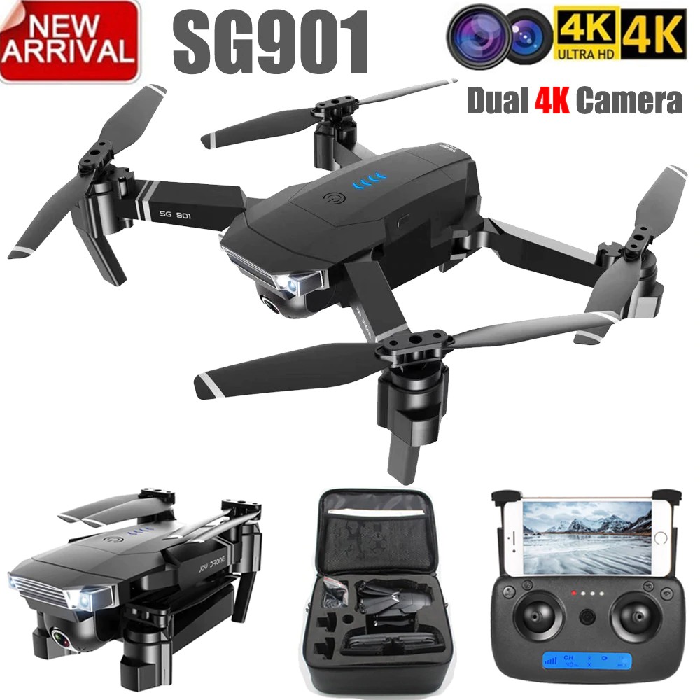 Import ZLRC New Sg901 Camera Drone 4k 1080p Hd Dual Camera Follow Me Quadrocopter Fpv Professional