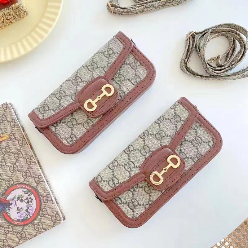 Guccii Leather Sling Bag Pouch Hp Mini [FOR ALL PHONE TYPES] Clutch Phone Bag