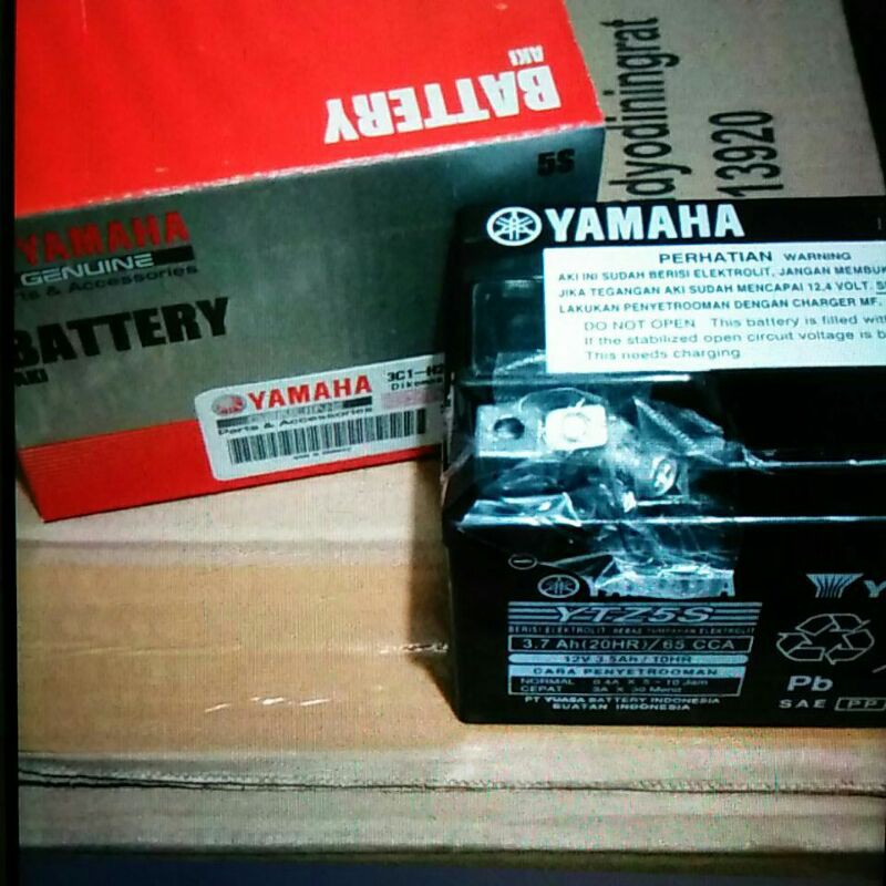 Aki kering YTZ5S Vixion, Mio Soul,Soul GT, Mio J, mio GT jupiter Z 115cc 3C1 H2100 ori Yamaha