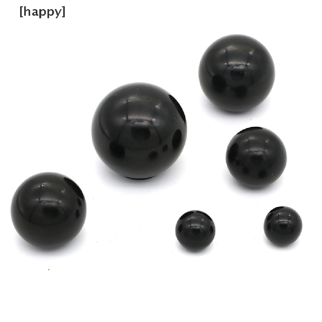 Ha Knob Clamping Nut M4 / M5 / M6 / M8 / M10 / M12 Bentuk Bola Bahan Plastik Warna Hitam