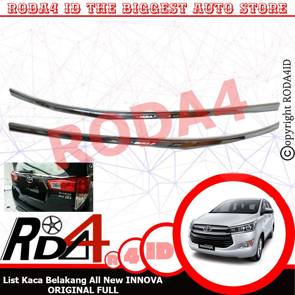 List Kaca Belakang All New Innova 2016 Original Full Chrome