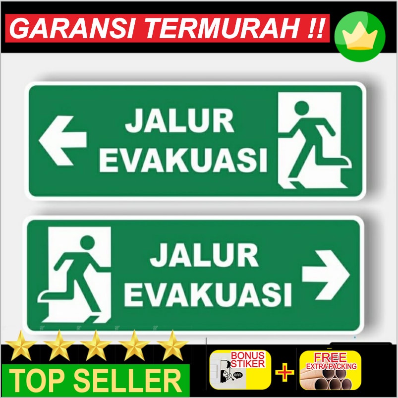 

Grosir Stiker Rambu Evakuasi K3 10x30 bisa custom - Stiker Elegan