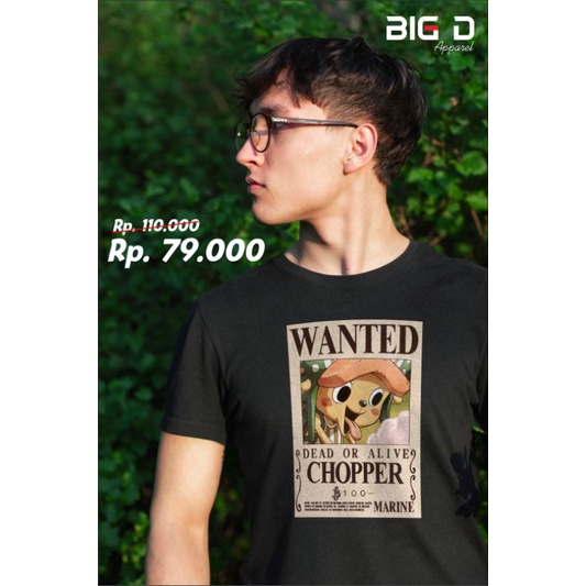 Kaos Wanted Bounty Chopper One Piece