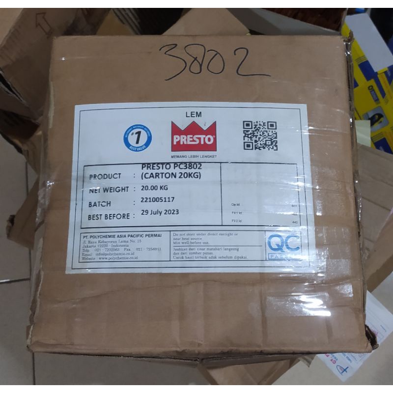 

Lem Vinyl Lantai Flooring PRESTO PC 3802 20KG