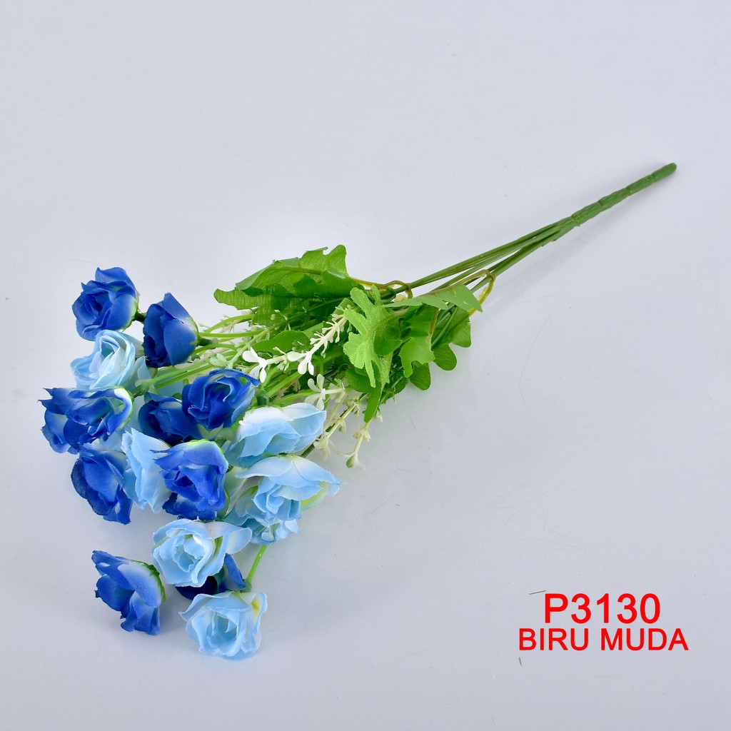 TF11/COD / P3130 ( 1 KG BISA 32 PCS ) BUNGA BUKET BUNGA ARTIFICIAL /BUNGA DEKORASI RUMAH / PESTA-BIRU MUDA