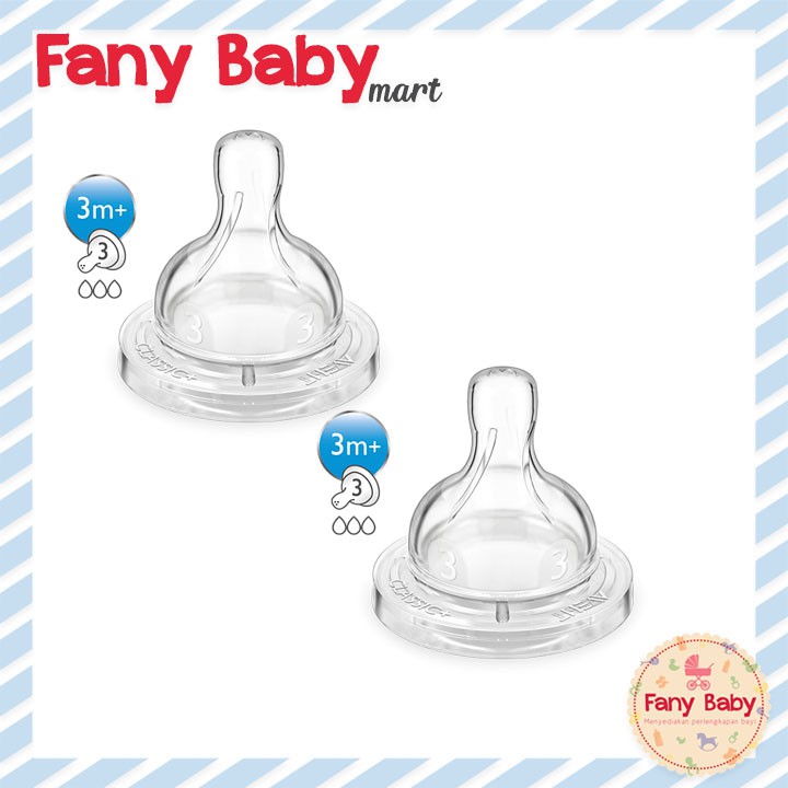 PHILIPS AVENT CLASSIC TEAT / NIPPLE / ISI 2 PCS