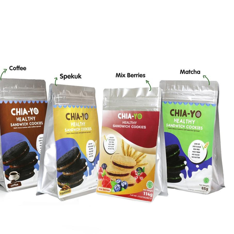 

Promo 8.8 Chiayo Sandwich Cookies Matcha, Coffee, Spekuk, Mix Berries Bundling ..