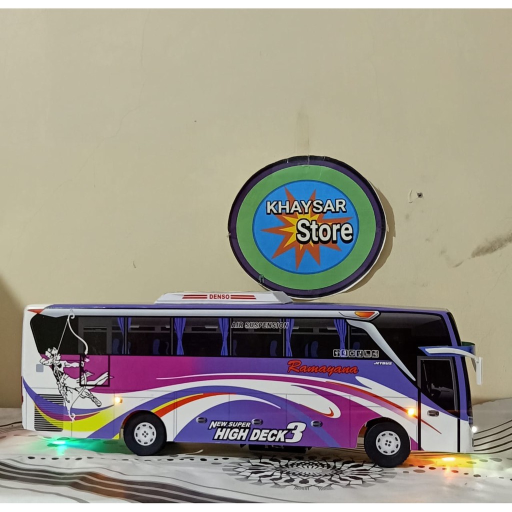 miniatur bus SR2 plus lampu ramayana jb3+