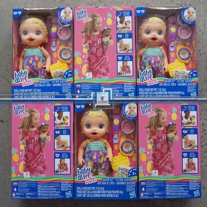 ITERBARUl Baby Alive - SNACKIN LILY Bisa makan, poop / Boneka bayi / Mainan bayi
