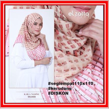 Elzatta Scarf Kaila Nadine segiempat Polyspoon