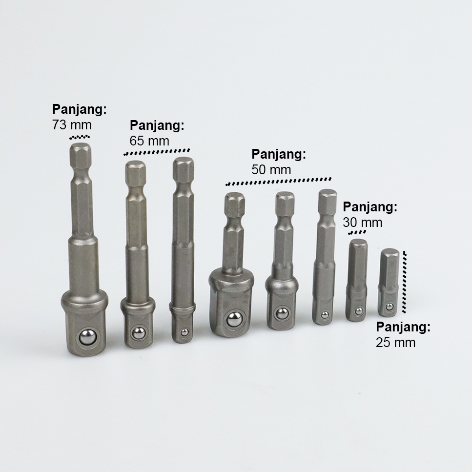Taffware Mata Obeng Elektrik 1/4 Hex Rod Sleeve Convertible Joints 8 PCS
