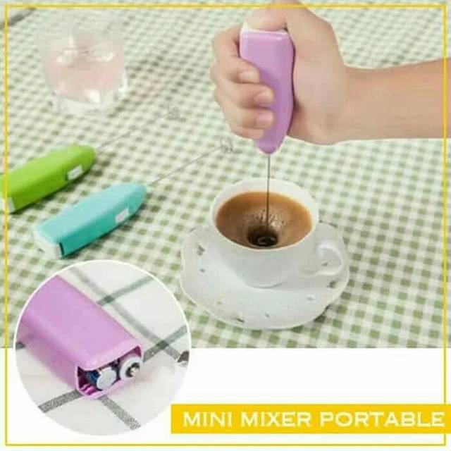 Mini mixer pengocok telur cream kopi blender kecil portable alat dapur