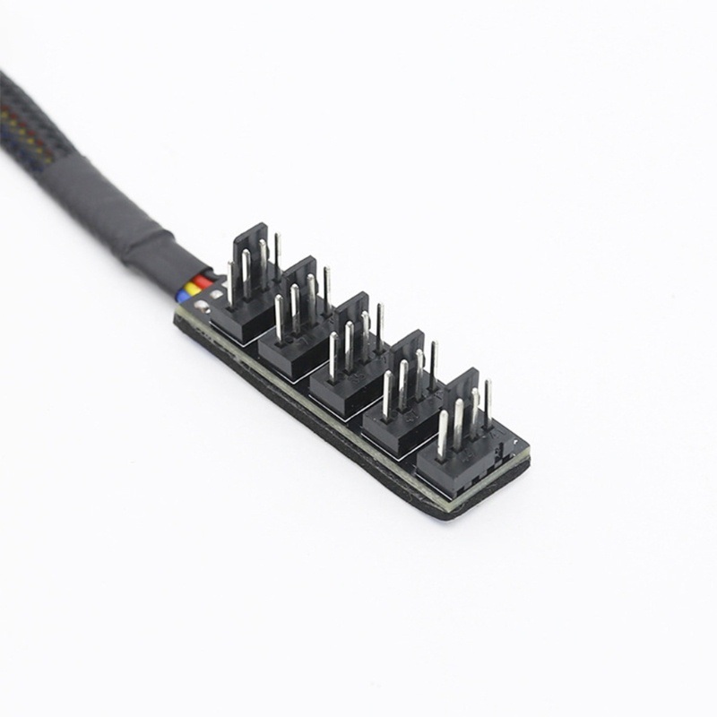 Btsg PC PWM Fan Hub Adaptor Spliter Kabel Ekstensi Daya Sasis Untuk Kabel w/40cm