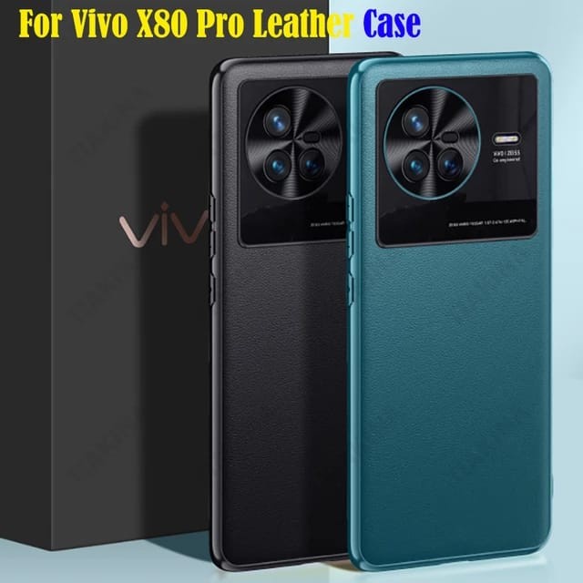 VIVO X80 / X80 PRO / X70 PRO SOFT CASE LEATHER LUXURY METAL CAMERA PROTECT