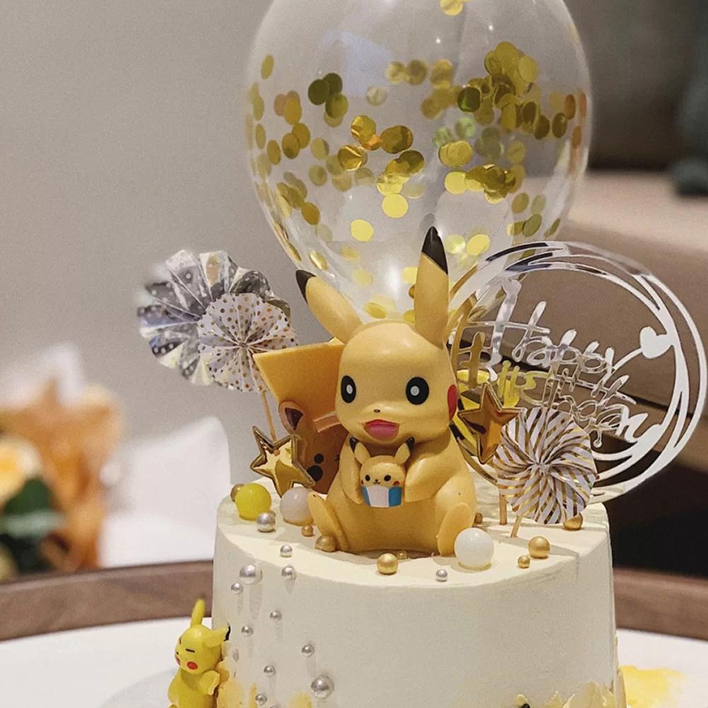 Topper Kue Desain Anime Pokemon Pikachu Untuk Dekorasi Pesta Ulang Tahun