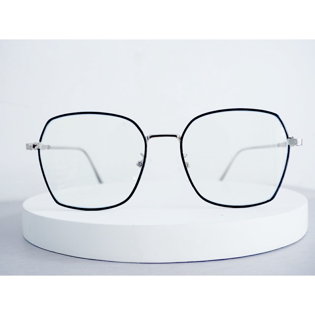 Flavia Eyewear - Kacamata Avery Square Steel (custom minus, photochromic, blueray, bluechromic, photobrown)